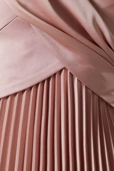 Coast Petite Pleat Skirt Midi Dress In Pink