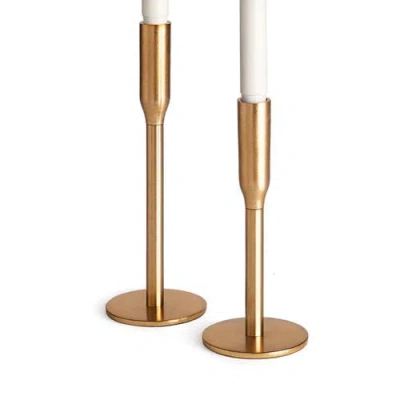 Napa Home & Garden Killian Taper Holders Set Of 2 In Gold