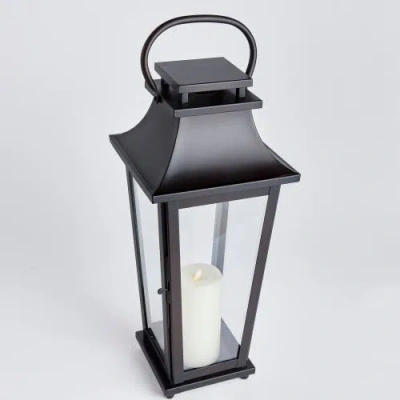 Napa Home & Garden Maurice Outdoor Lantern Candle Holder Medium In Black