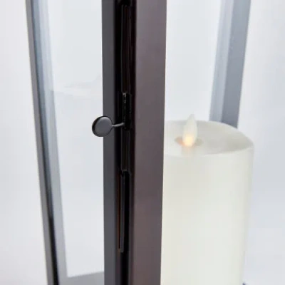 Napa Home & Garden Maurice Outdoor Lantern Candle Holder Medium In Black