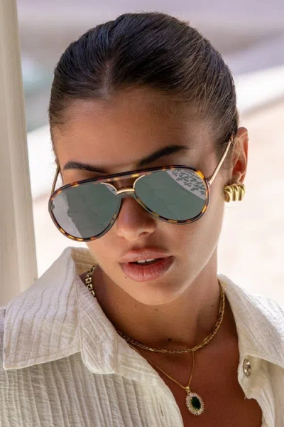 Freyrs Eyewear Shay Aviator Sunglasses In Brown