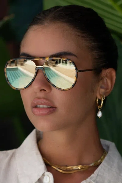 Freyrs Eyewear Shay Aviator Sunglasses In Brown