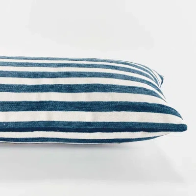 Napa Home & Garden Gideon Lumbar Indoor-outdoor Pillow In Blue