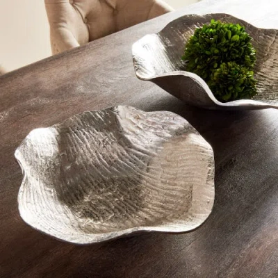 Napa Home & Garden Clarice Decorative Bowls Set Of 2 In Silver