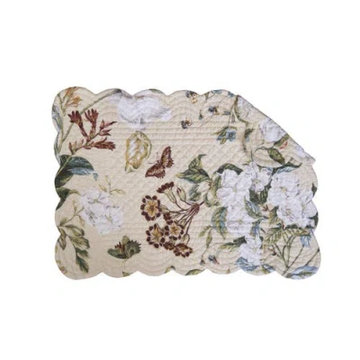 C & F Home C&f Home Garden Images Reversible Machine Washable Scallop Quilt Placemats Set Of 6 In Multi