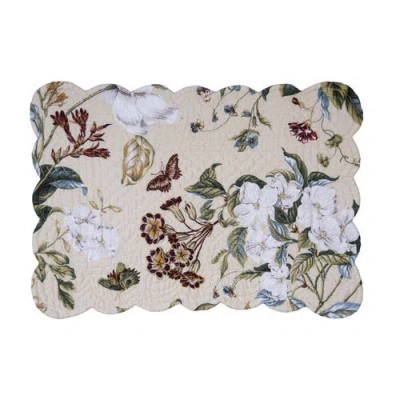 C & F Home C&f Home Garden Images Reversible Machine Washable Scallop Quilt Placemats Set Of 6 In Multi