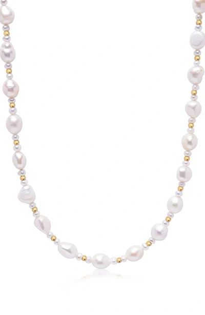Nialaya Maui Pearl Choker In White