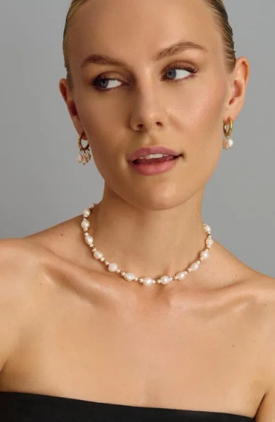 Nialaya Maui Pearl Choker In White