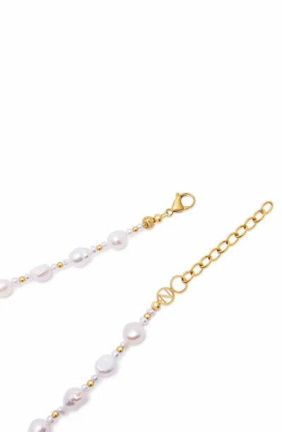 Nialaya Maui Pearl Choker In White