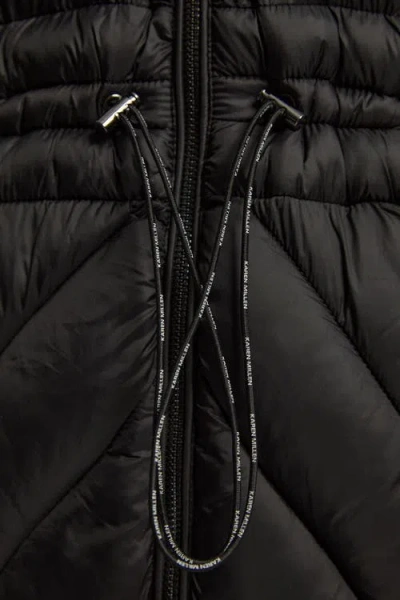 Karen Millen Lightweight Packable Maxi Coat In Black