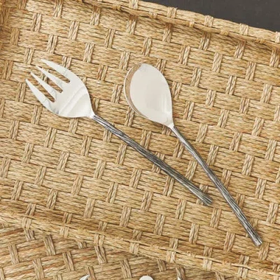 Napa Home & Garden Arwell Salad Server Utensils Set Of 2 In Silver