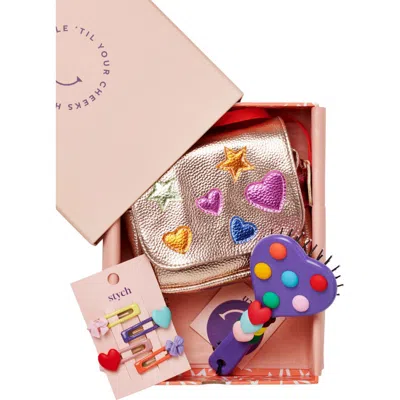 Stych Heart Bag And Accessories Gift Box In Pink