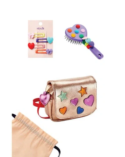 Stych Heart Bag And Accessories Gift Box In Pink