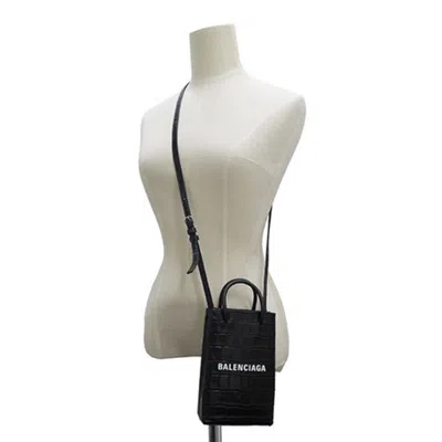 Pre-owned Balenciaga Black Leather Pochette Shoulder Bag ()