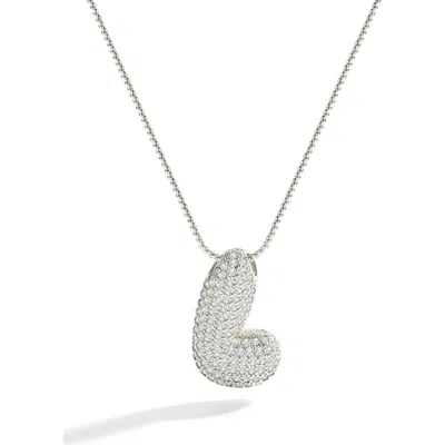 Mint & Lily Pave Bubble Initial Necklace