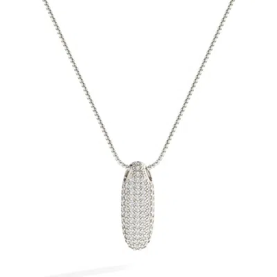 Mint & Lily Pave Bubble Initial Necklace