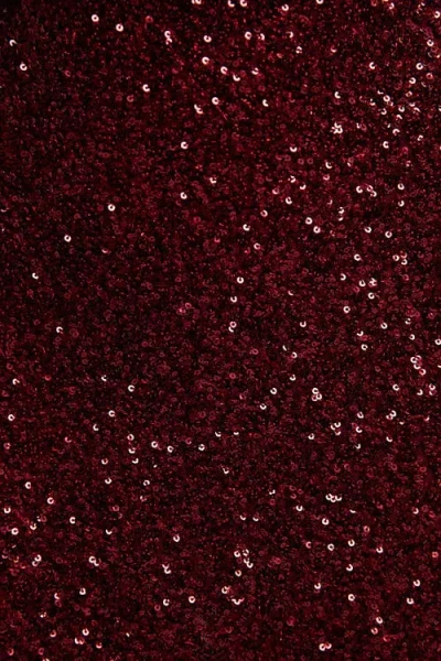 Karen Millen One Shoulder Sequin Mini Dress In Burgundy