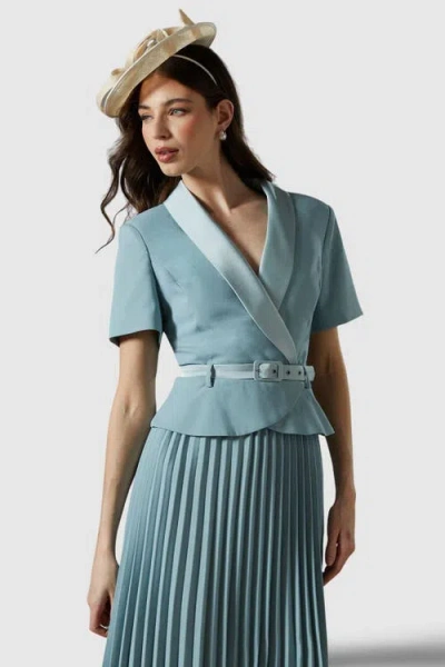 Coast 2 In 1 Dress With Pleated Skirt In Gray