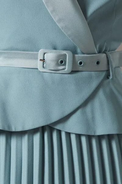 Coast 2 In 1 Dress With Pleated Skirt In Gray