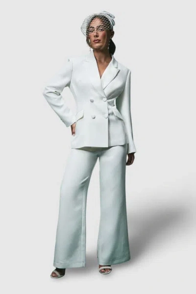 Coast Bridal Tailored Wide Leg Trousers In Blue