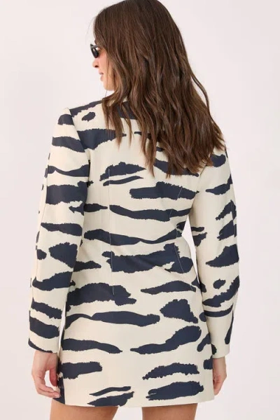 Nasty Gal Cocoon Sleeve Tailored Mini Dress In Multi