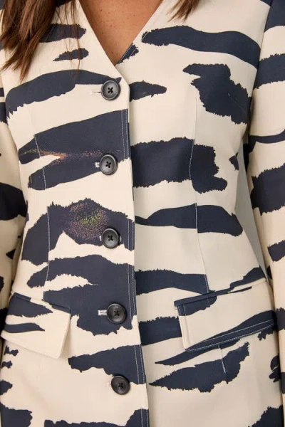 Nasty Gal Cocoon Sleeve Tailored Mini Dress In Multi