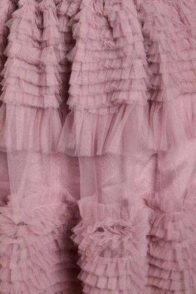 Coast Long Sleeve Mesh Wrap Top Mini Dress In Purple