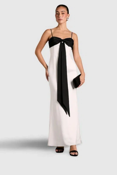 Coast Monochrome Bow Detail Maxi Dress In White