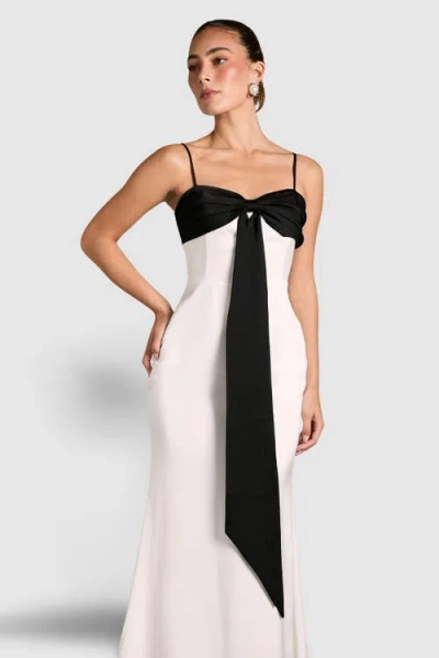 Coast Monochrome Bow Detail Maxi Dress In White