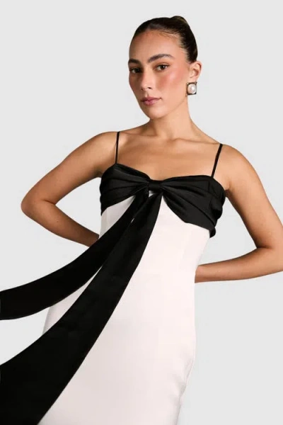 Coast Monochrome Bow Detail Maxi Dress In White