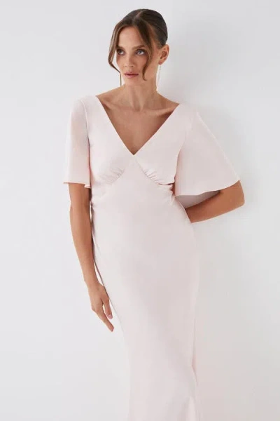 Coast Tie Back Satin Bridesmaid Dress In Pink