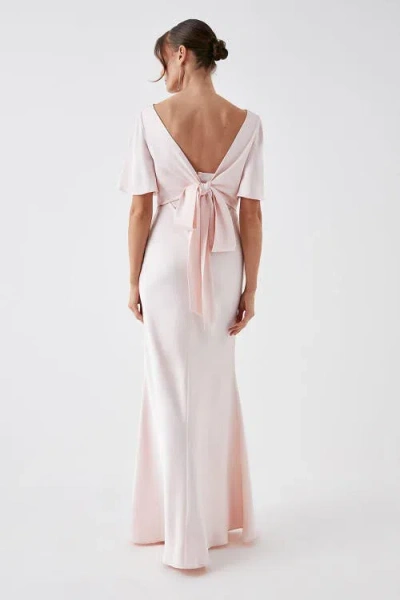 Coast Tie Back Satin Bridesmaid Dress In Pink
