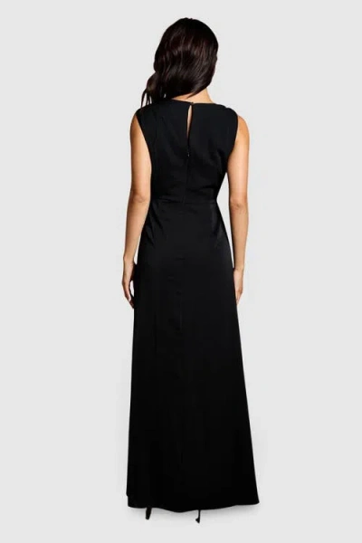 Coast Ruched Side Split Maxi Dress In Black