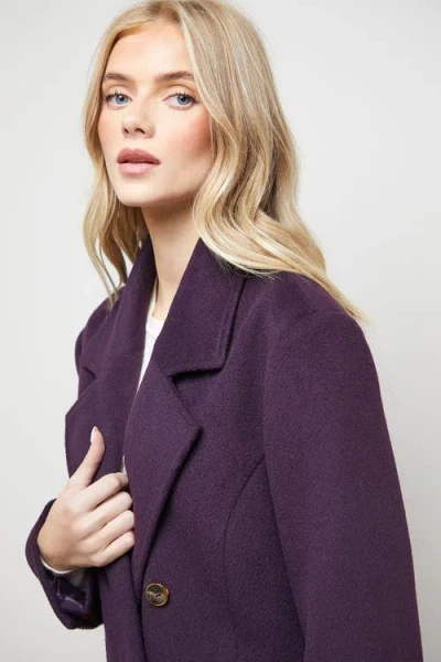 Oasis Maxi Tailored Coat In Blue