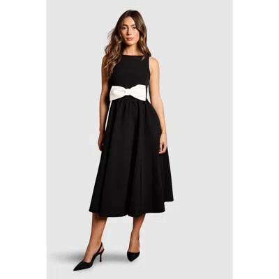Coast Sleeveless Bow Midi Dress In Black