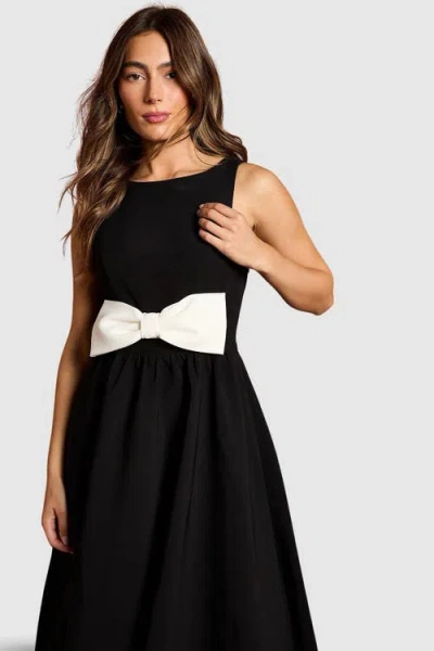 Coast Sleeveless Bow Midi Dress In Black