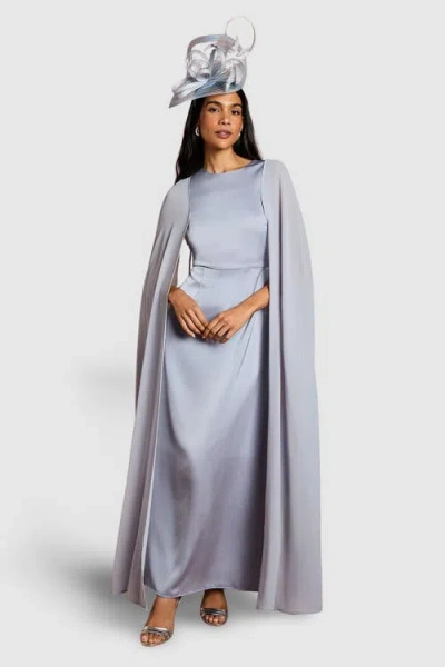 Coast Sleeveless Cape Maxi Dress In Blue