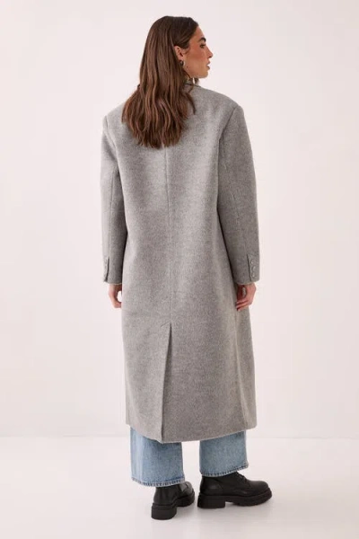 Nasty Gal Double Breasted Smart Coat In Gray