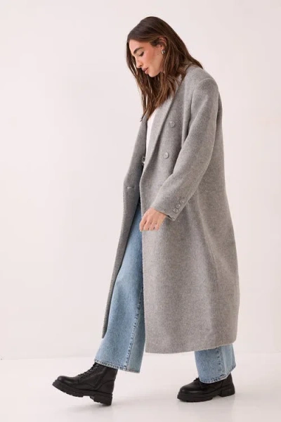 Nasty Gal Double Breasted Smart Coat In Gray