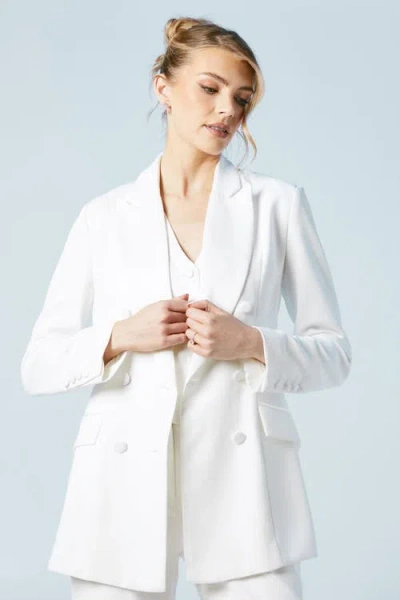 Coast Hourglass Double Breasted Blazer In White