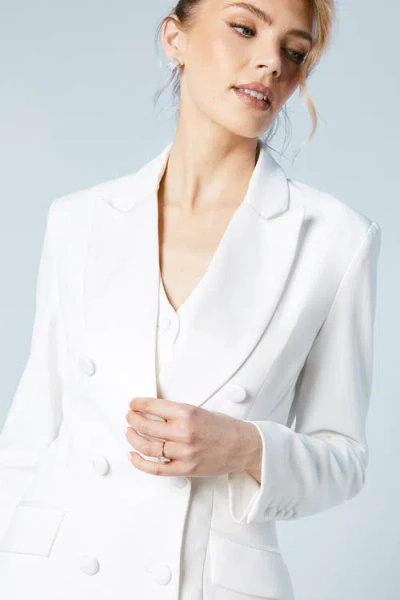 Coast Hourglass Double Breasted Blazer In White