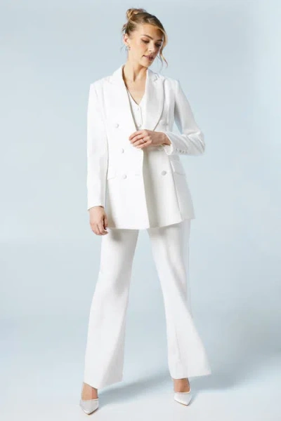 Coast Hourglass Double Breasted Blazer In White