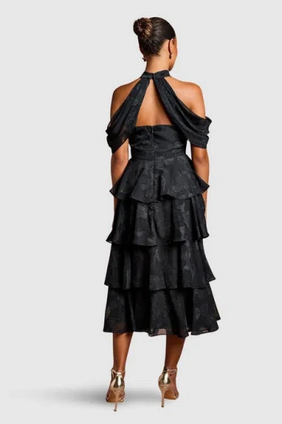 Coast Petite Cold Shoulder Midaxi Dress In Black