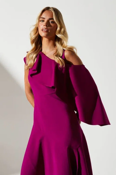 Coast Petite Midi Wedding Guest Dress In Purple