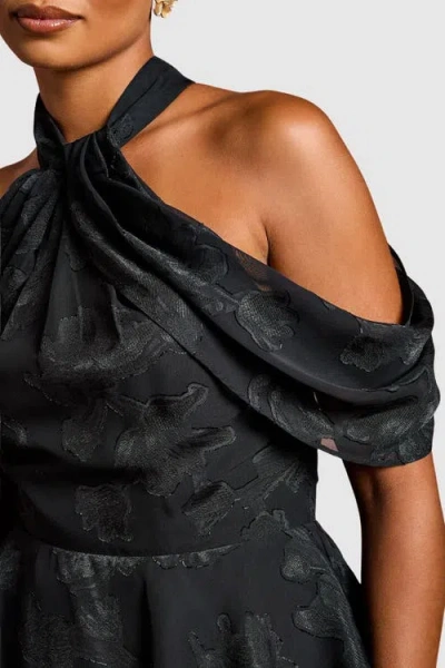 Coast Petite Cold Shoulder Midaxi Dress In Black