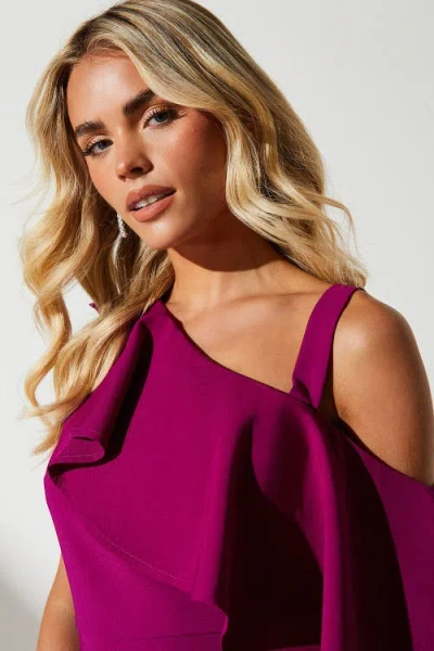 Coast Petite Midi Wedding Guest Dress In Purple