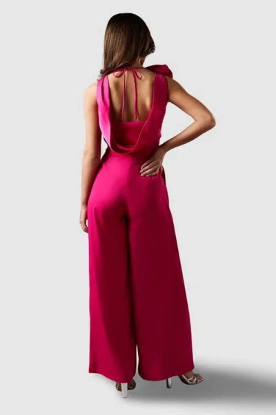 Coast Corsage Cowl Back Jumpsuit In Pink