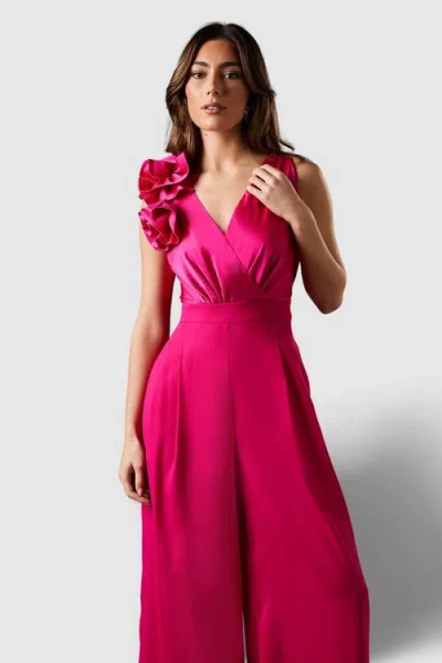 Coast Corsage Cowl Back Jumpsuit In Pink