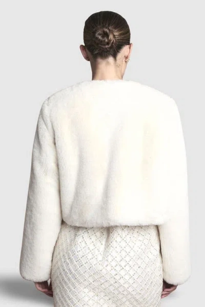Coast Edge To Edge Faux Fur Coat In White