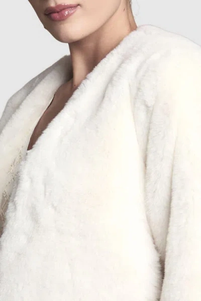 Coast Edge To Edge Faux Fur Coat In White